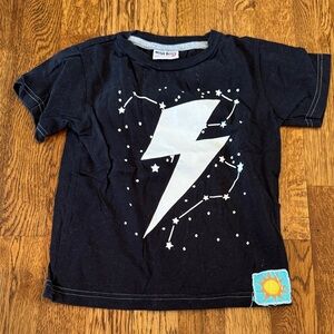 Mish Boys Black Kids Constellation Lightning Tee Size 3